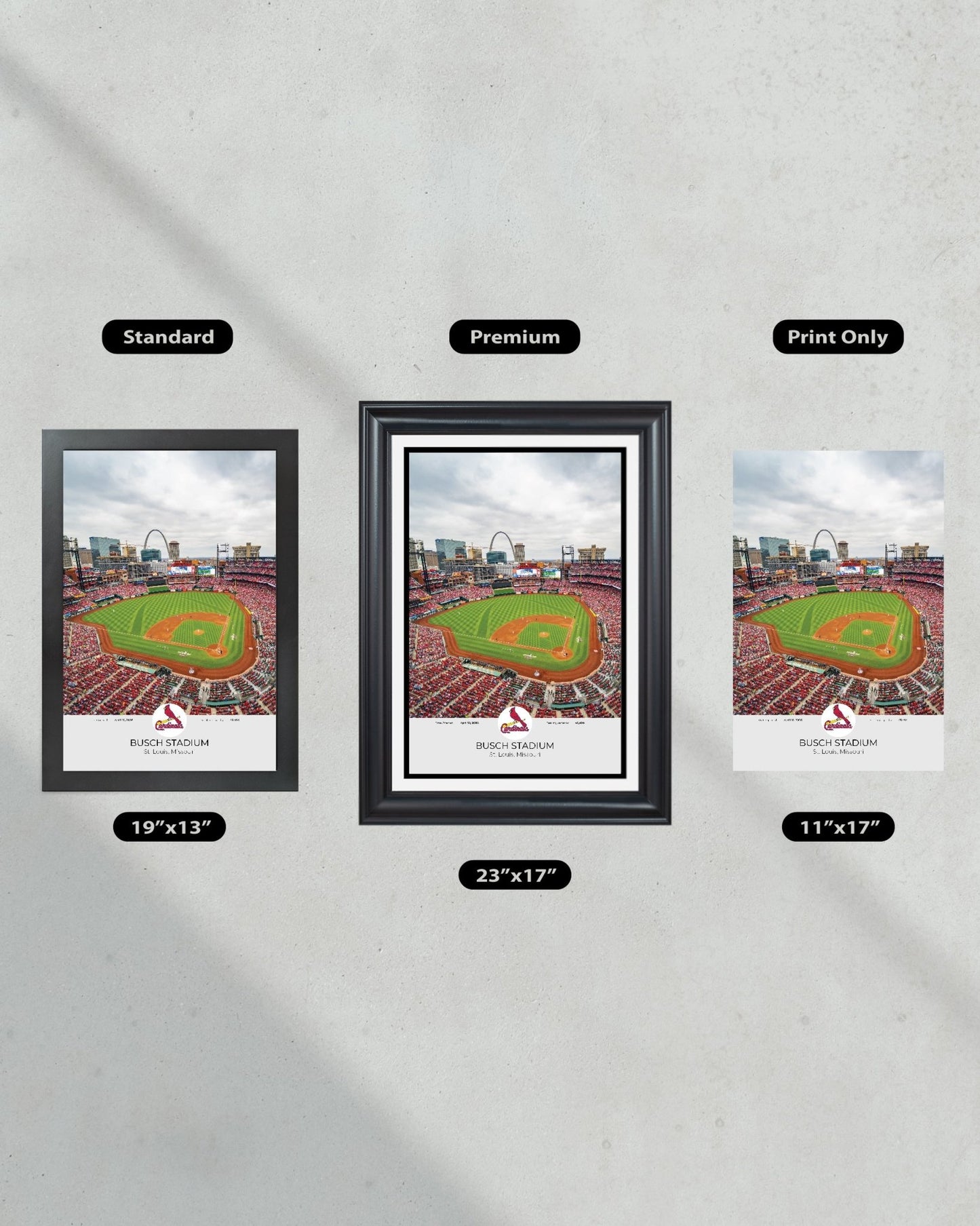 St Louis Cardinals Busch Stadium Framed Print - Title Game Frames