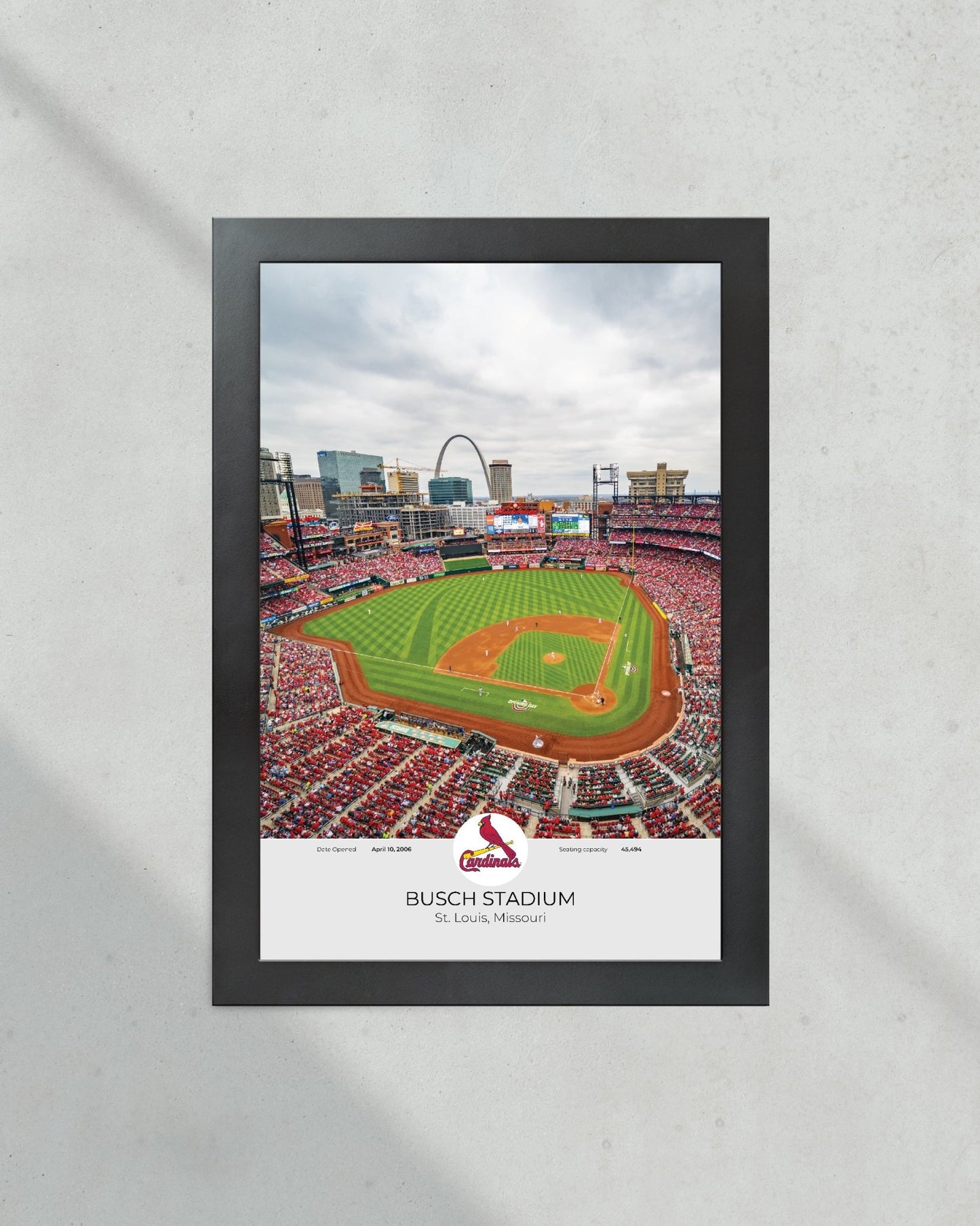 St Louis Cardinals Busch Stadium Framed Print - Title Game Frames