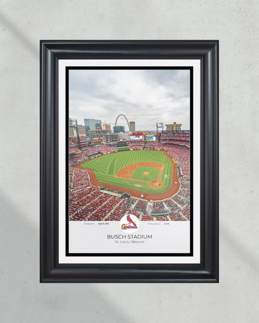 St Louis Cardinals Busch Stadium Framed Print - Title Game Frames