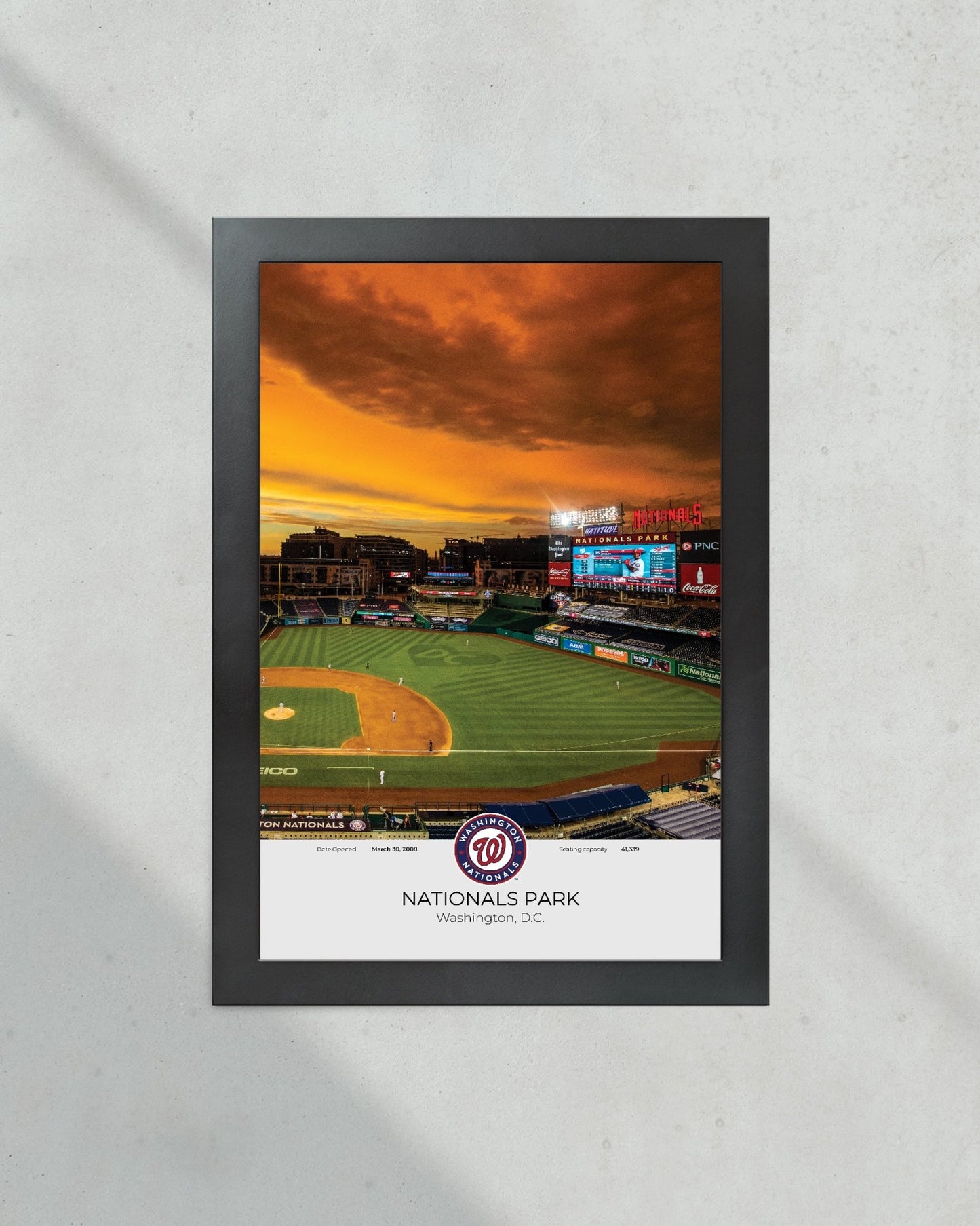 Washington Nationals Nationals Park Framed Print - Title Game Frames