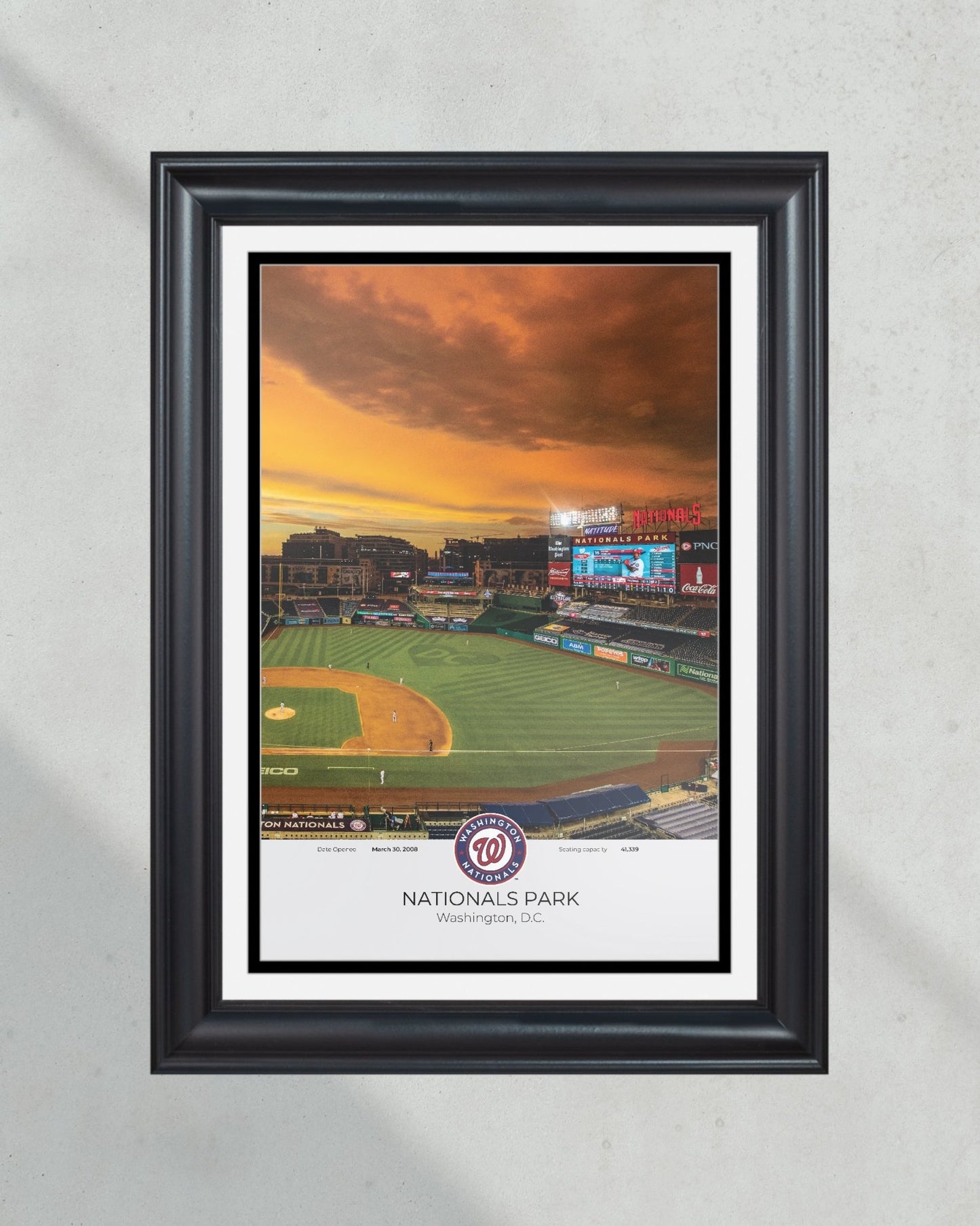 Washington Nationals Nationals Park Framed Print - Title Game Frames